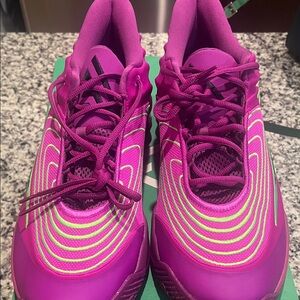 Nike Men's Vibrant Purple and Lime Athletic Shoes